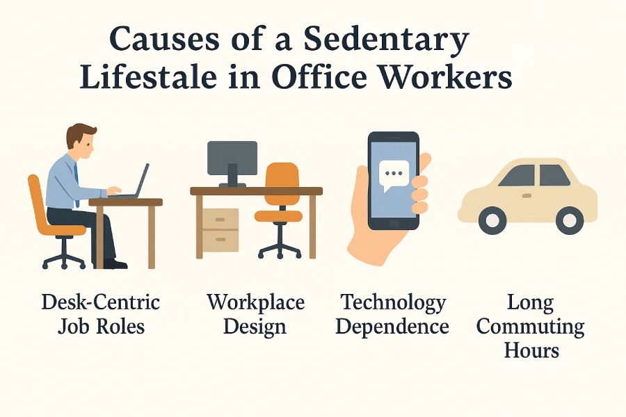 Sedentary Lifestyle in Office Workers: Causes, Health Risks, and How to Stay Active