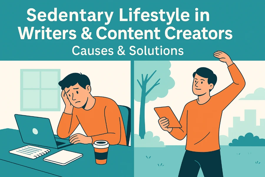 Sedentary Lifestyle in Writers and Content Creators: Causes, Health Risks & Easy Solutions