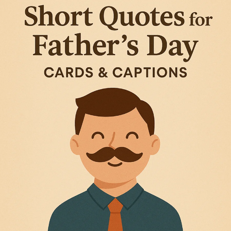 Short Quotes for Father’s Day Cards or Social Media Captions